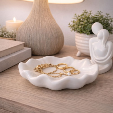 Kriauklės forma – rankų darbo gipsinis padėkliukas interjerui