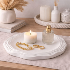 Padėkliukas "Mėnulio banga“ – rankų darbo gipsinis padėkliukas interjerui